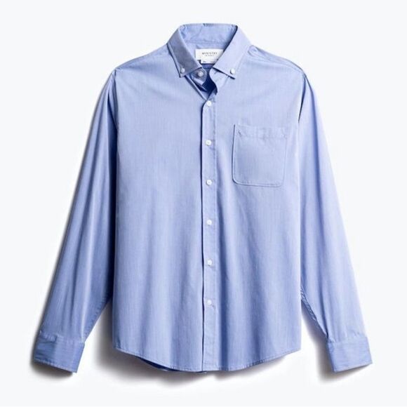 Ministry of Supply Blue Gemini Woven Dress Shirt Sz XXL Slim NWT - Picture 2 of 10